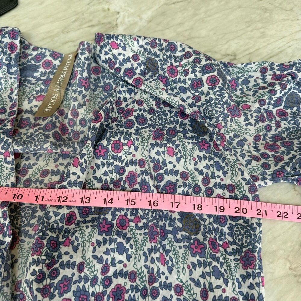 Plum Pretty Sugar Floral Purple Lightweight 100% Cotton Kimono Robe Sz M - Picture 6 of 7